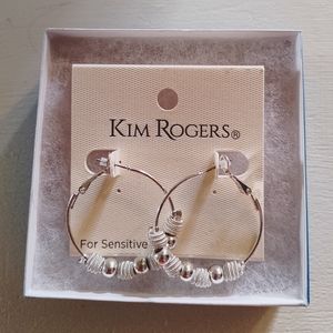 Kim Rogers Hoop Earrings. Silver